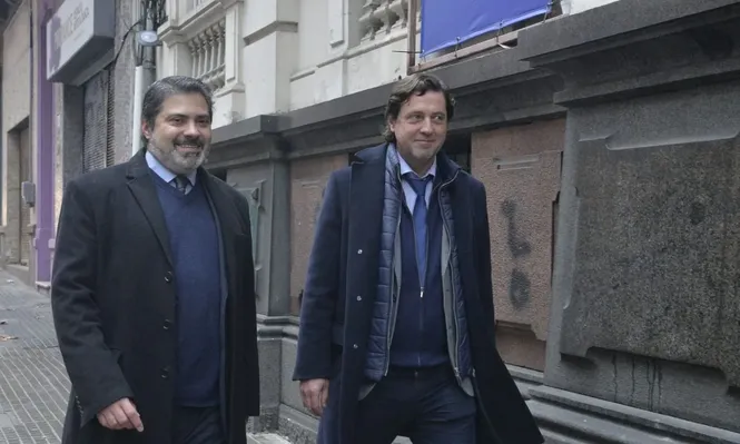 Gastón Tealdi, vicepresidente de la AUF, e Ignacio Alonso, presidente