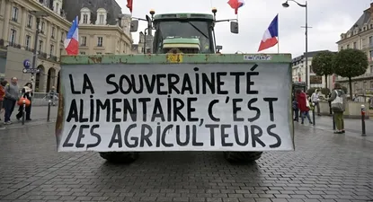 Protesta de agricultores franceses en el marco de las que se repiten en casi todos los países de la UE.