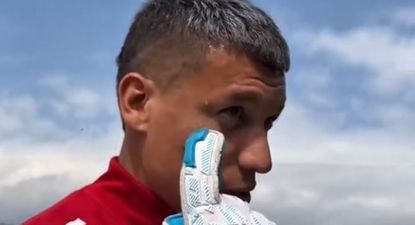 Washington Aguerre en una práctica con Independiente Medellín