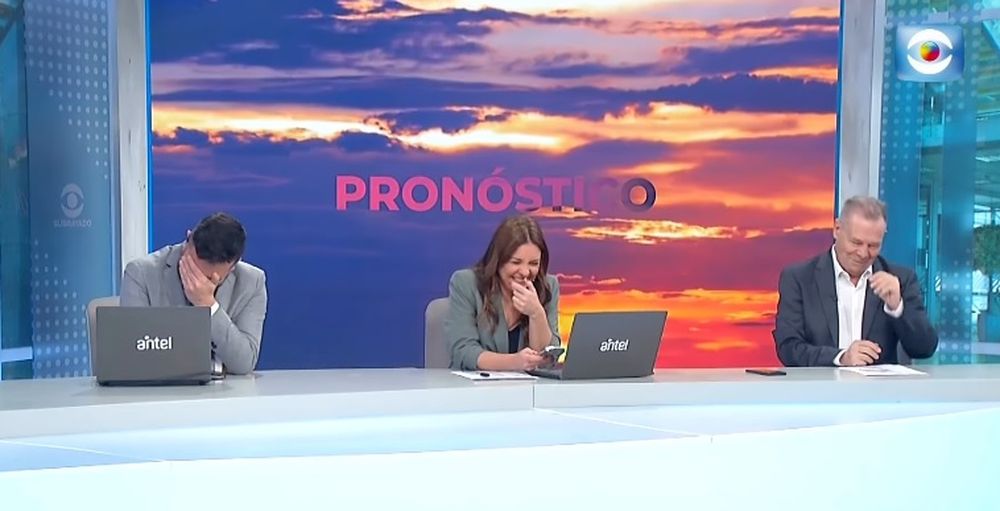El momento del blooper en Subrayado Tarde en Canal 10