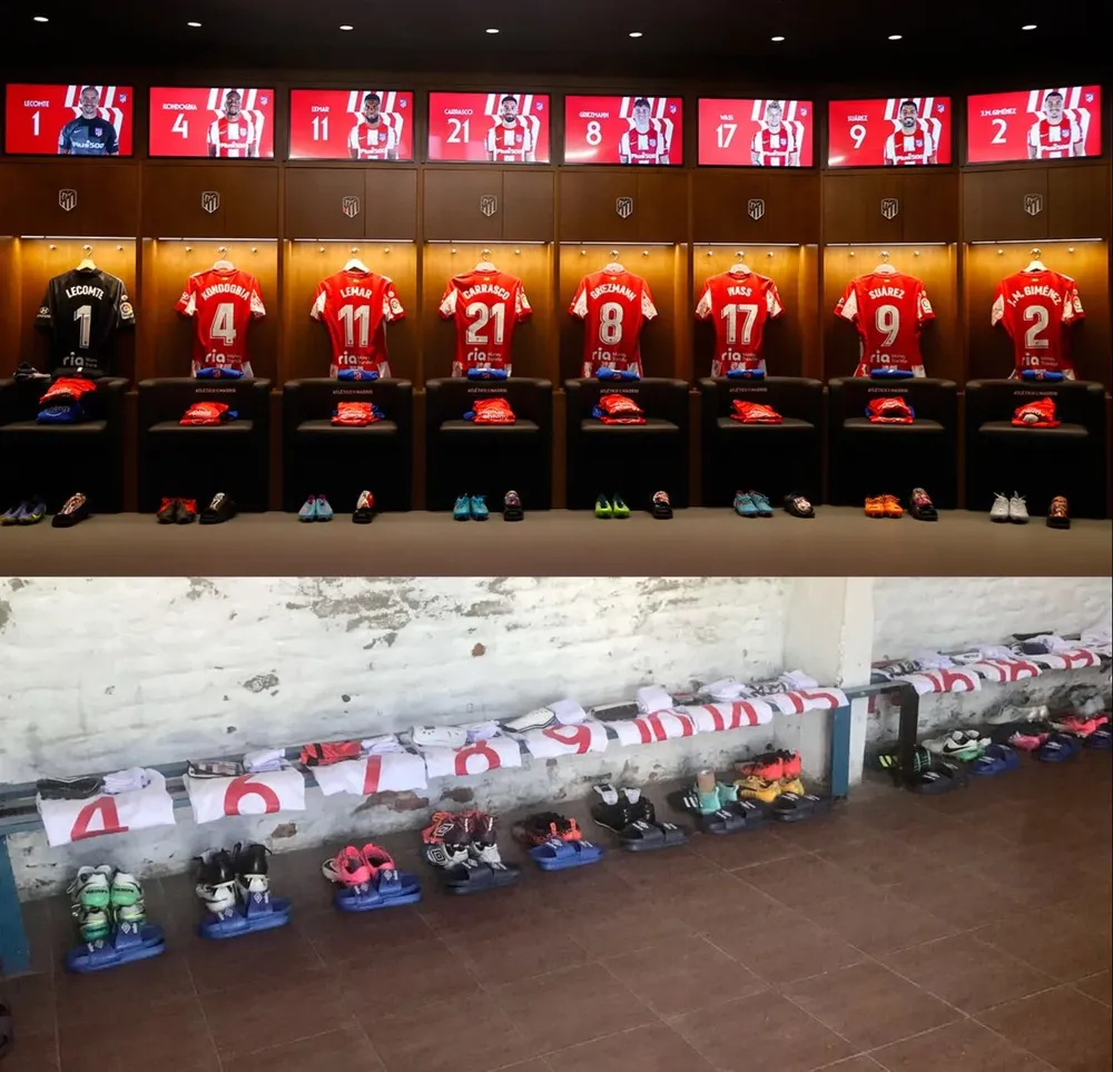 Los vestuarios de Suárez