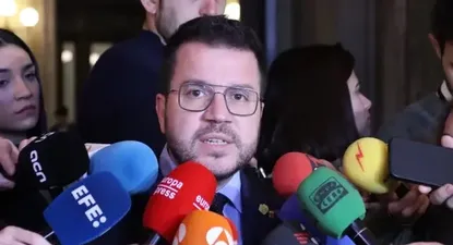 Aragonès, este jueves, a las puertas del Parlament