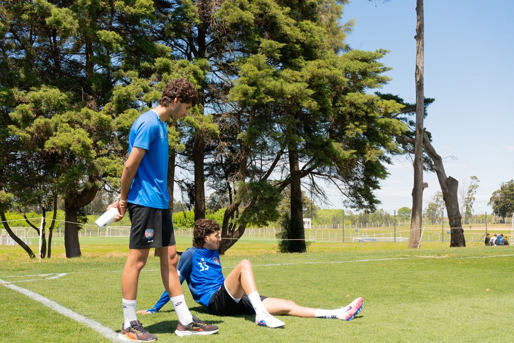Facundo y Franco Abreu después de una práctica de Albion