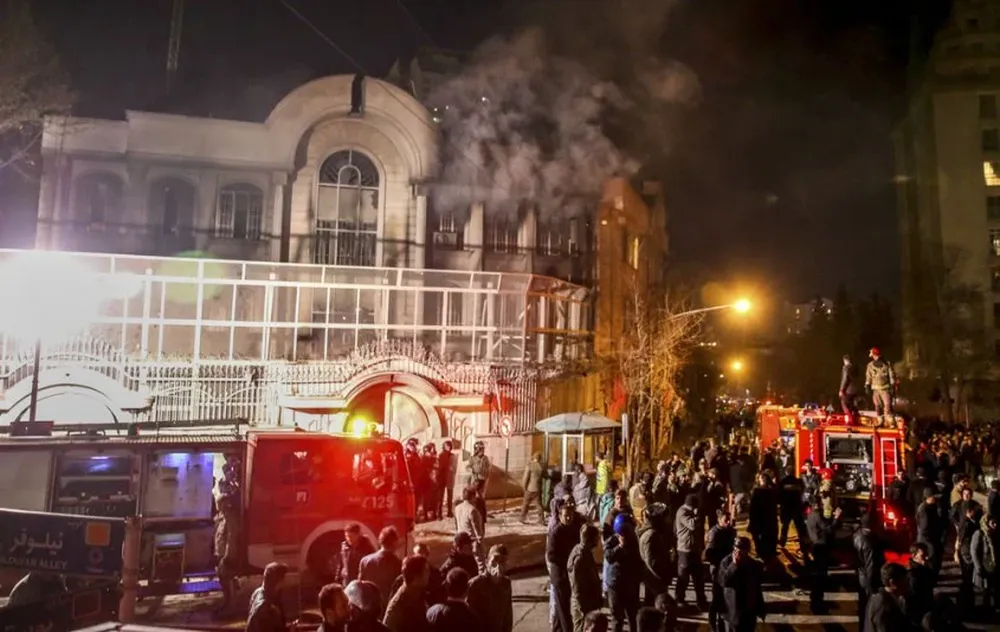 El asalto a la embajada saudita tuvo lugar el sábado por la noche