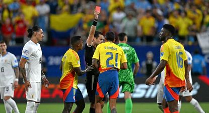 Copa América 2024: el codazo de Muñoz que deja a Colombia con 10 frente a Uruguay