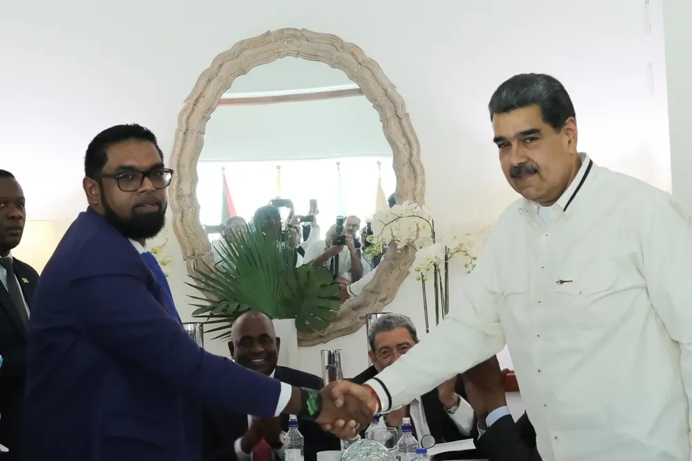 Maduro y Ali acordaron reunirse nuevamente en Brasil en tres meses para continuar con las conversaciones sobre su diferendo por el Esequibo.