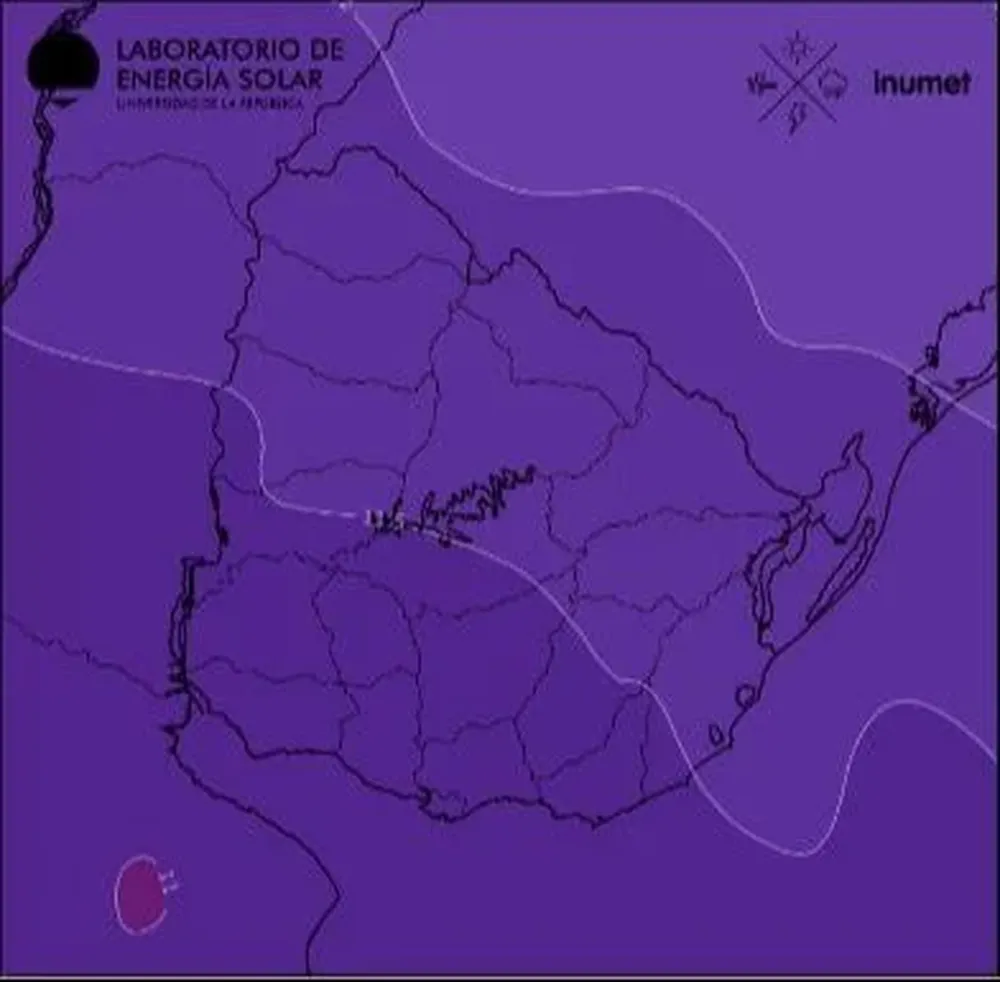 Panel en el visualizador de Inumet
