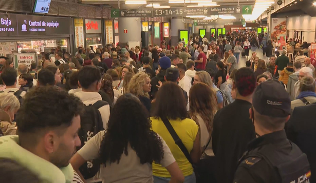 Miles de personas abarrotadas en las estaciones de trenes ante la sorpresiva interrupción.