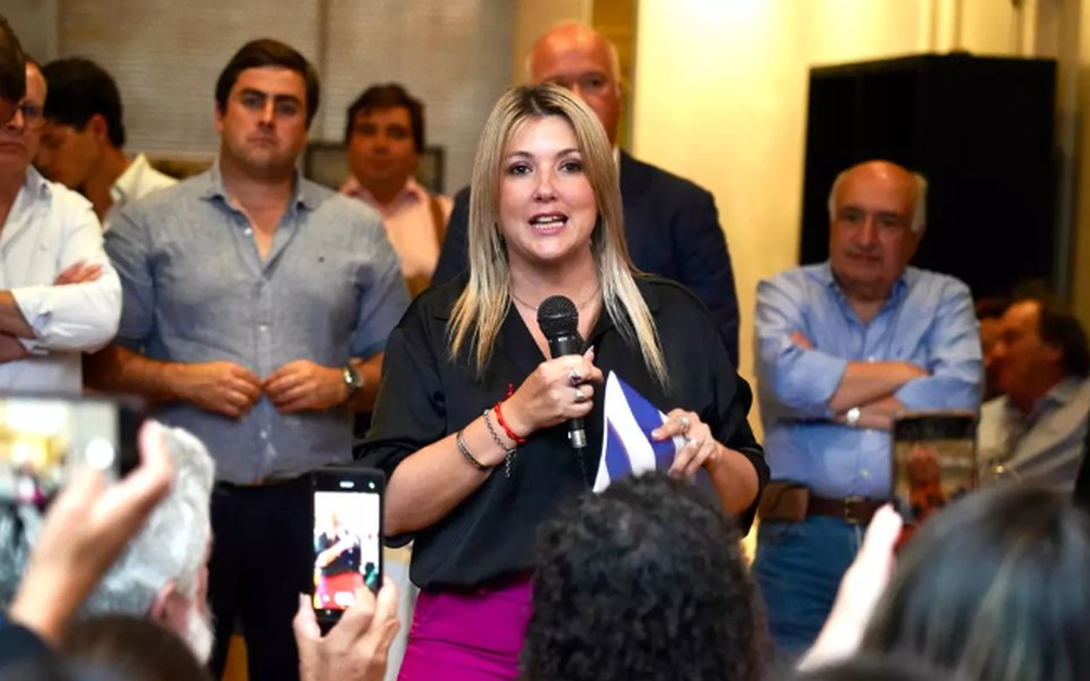 Valeria Ripoll en el acto realizado en Buenos Aires