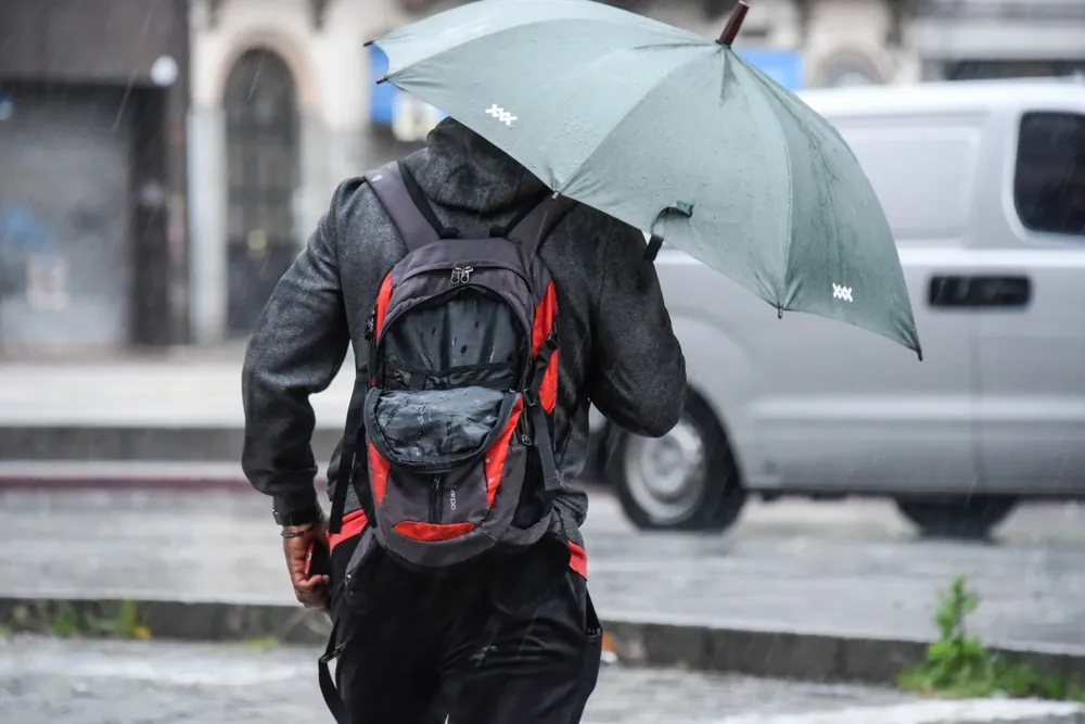 Foto de archivo de un día de lluvia en Montevideo