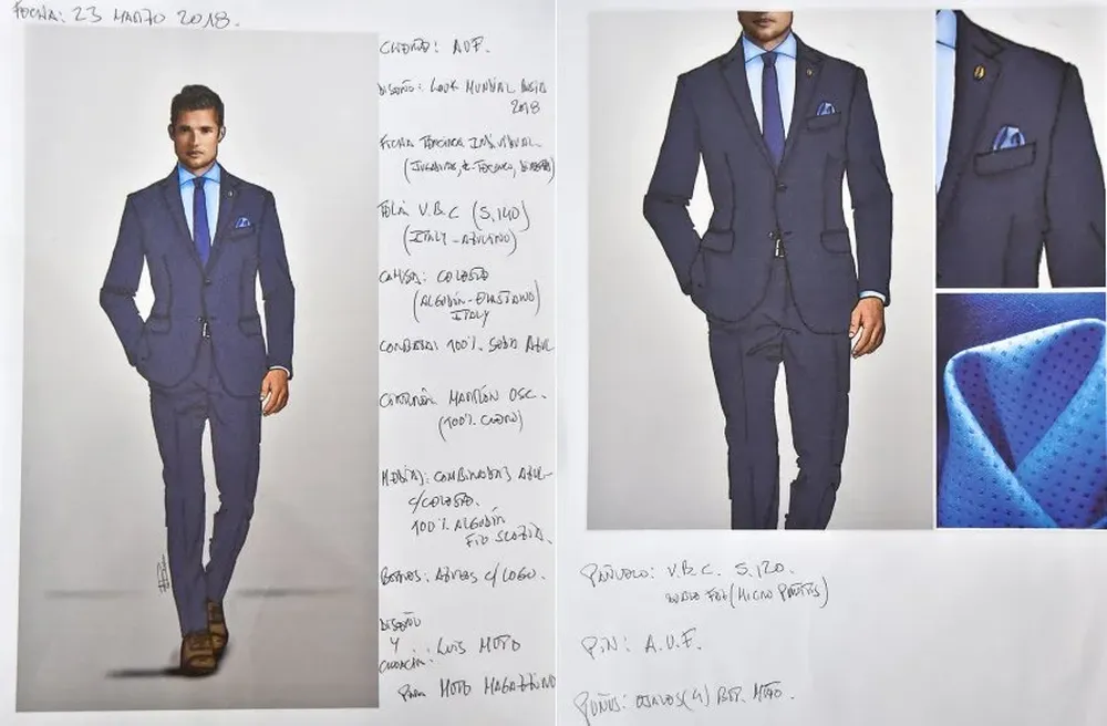 El traje diseñado por Luis Muto que los jugadores de Uruguay usan durante el Mundial de Rusia 2018