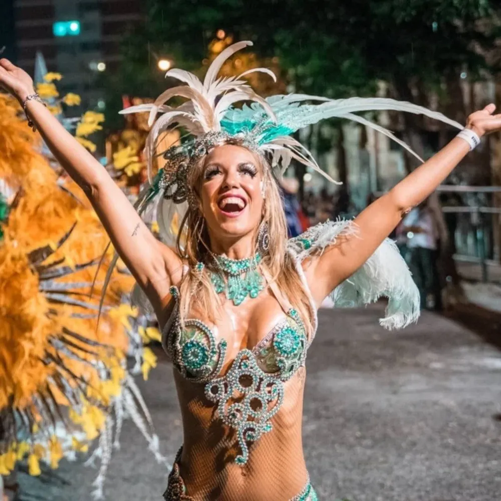 La conductora de televisión Andy Vila el sábado en el Desfile de Llamadas