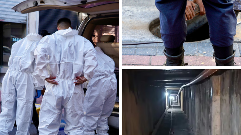 Imágenes del robo frustrado en Ciudad Vieja y el túnel del intento de robo en banco de San Isidro (Argentina)&nbsp;