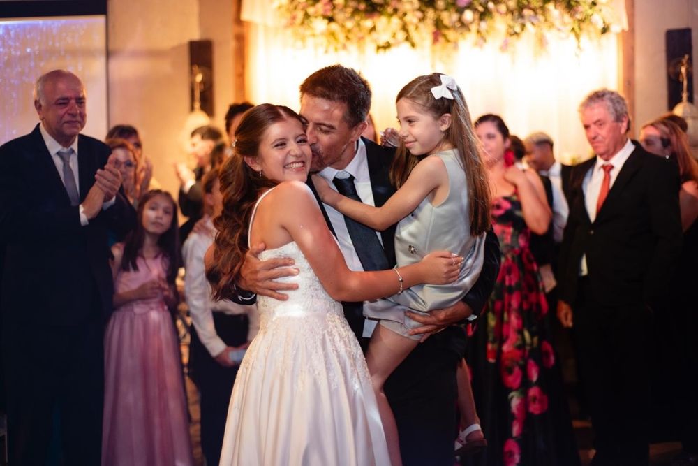 Rafa Cotelo junto a su hija Ema en el festejo de cumpleaños