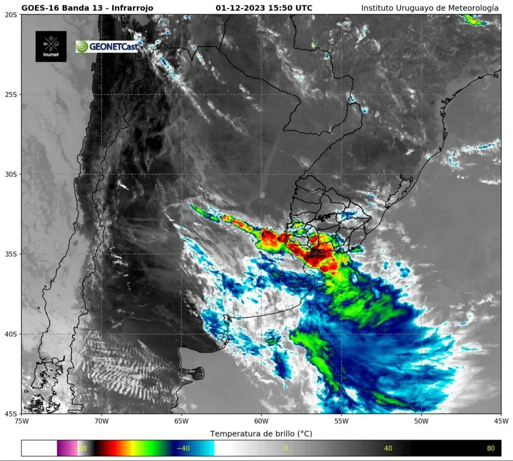 Así se mueve la tormenta