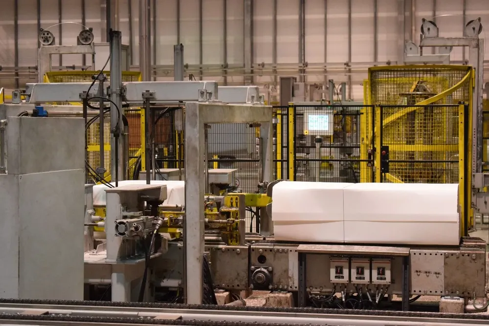 Producción de celulosa en la planta de Montes del Plata.