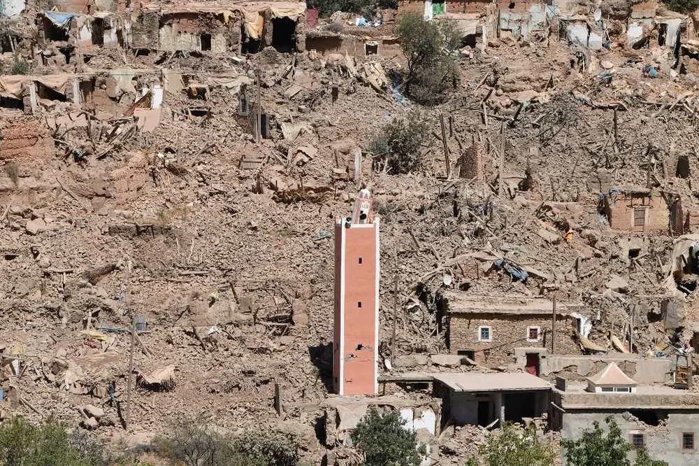 Edificios y casas destruidas por el terremoto en Marruecos