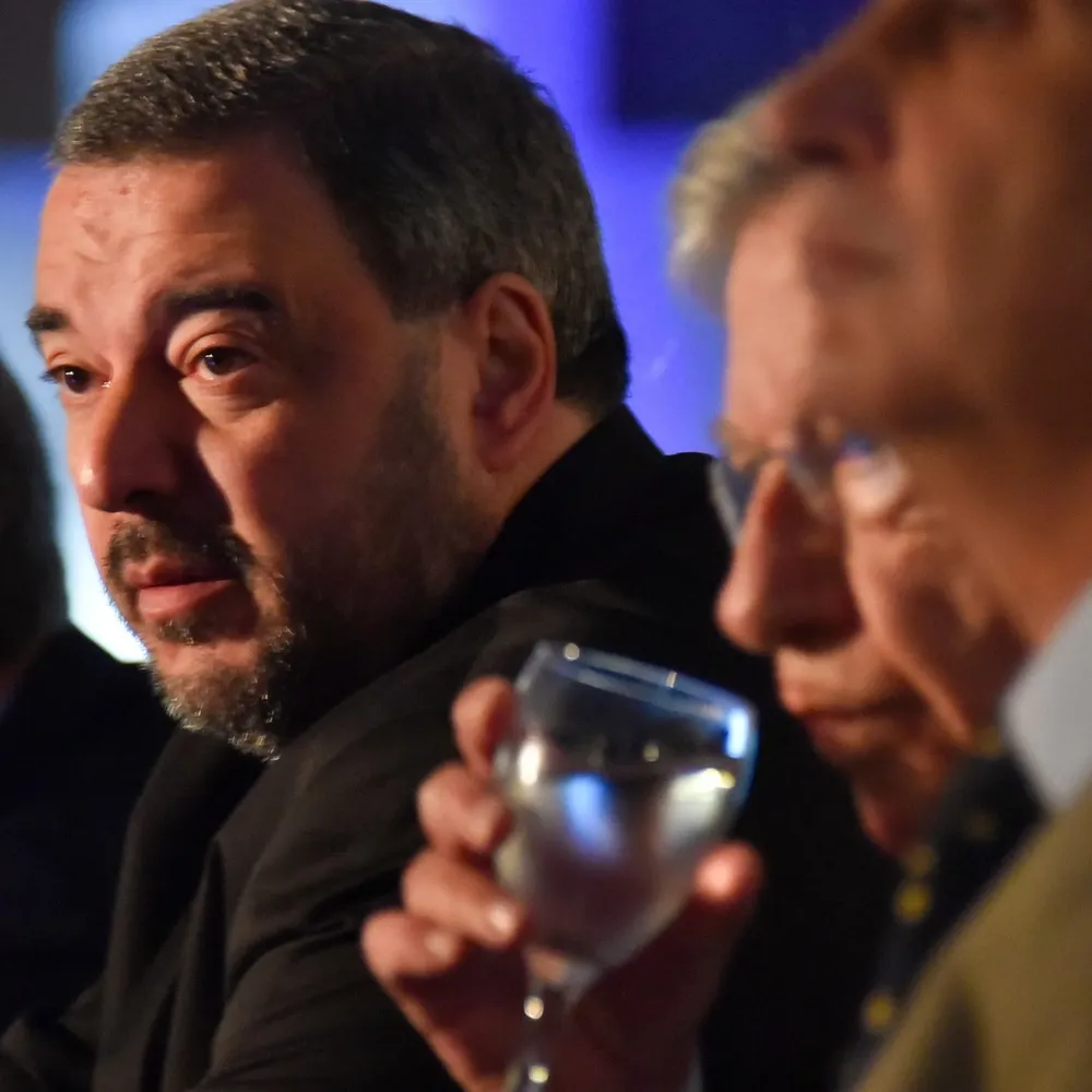 El presidente del BCU, Mario Bergara, con el ministro de Economía, Danilo Astori