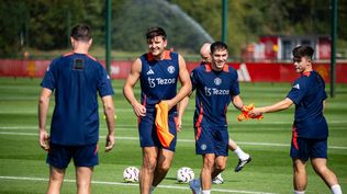 Primer entrenamiento de Manuel Ugarte en Manchester United