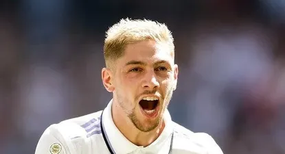 Federico Valverde celebra su golazo para Real Madrid