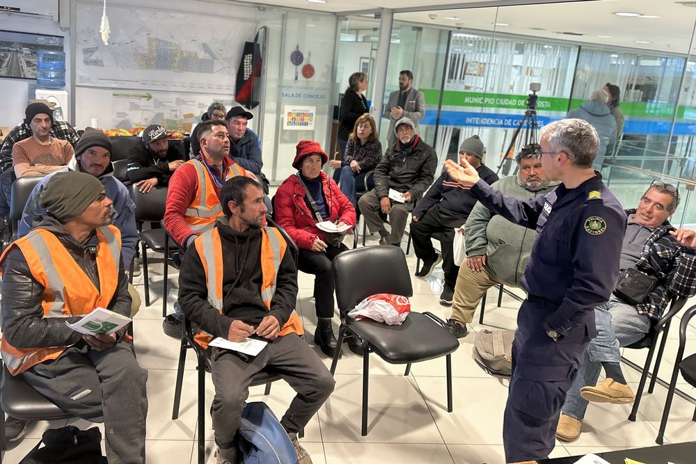 El primer encuentro con los cuidacoches en Canelones