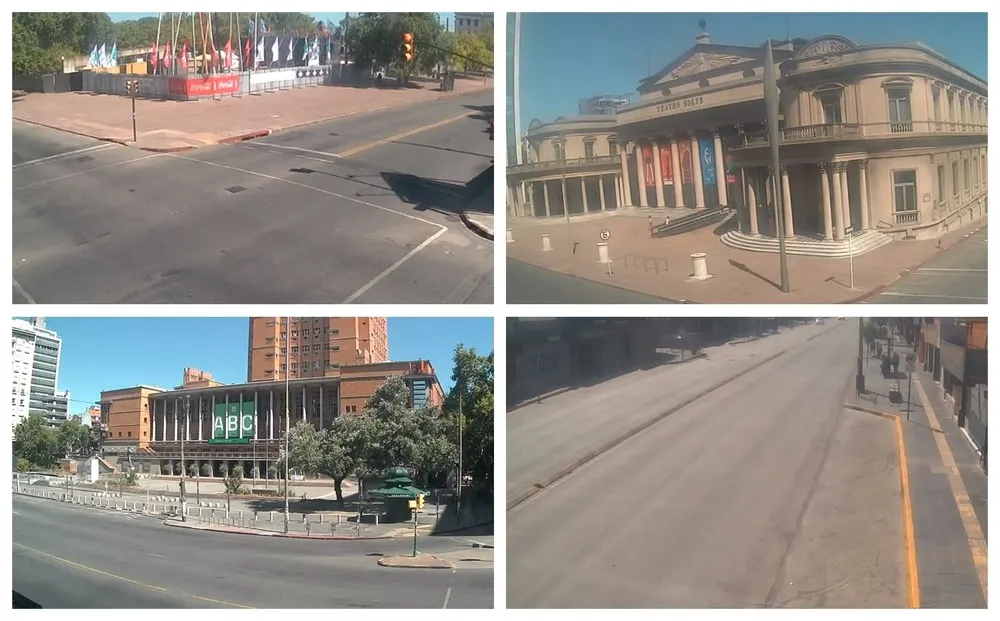 Cámaras de Antel dan cuenta del vacío de la capital.