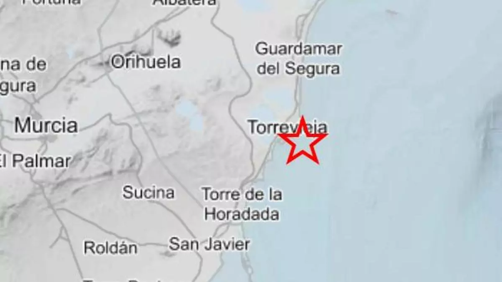 La zona del sismo en Torrevieja.