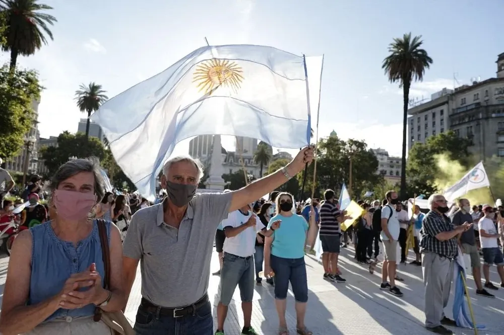 Protestas contra el gobierno argentino