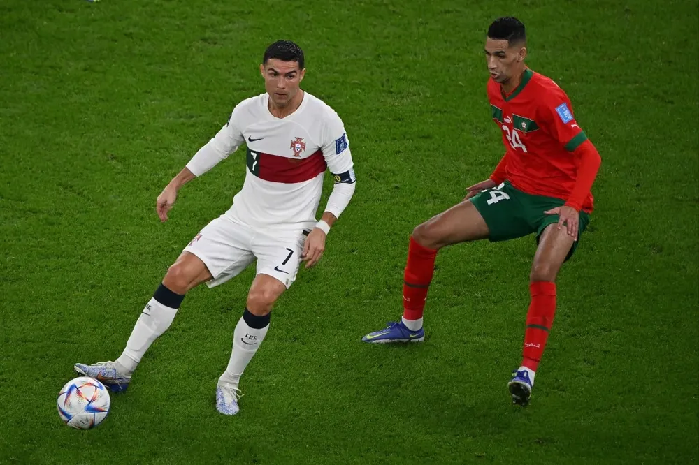 Cristiano Ronaldo en Marruecos vs Portugal por cuartos de final del Mundial Qatar 2022
