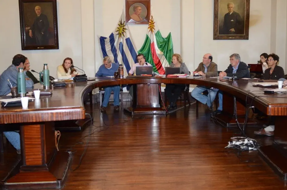 Reunión de directivos ruralistas en la clásica herradura (foto de archivo).