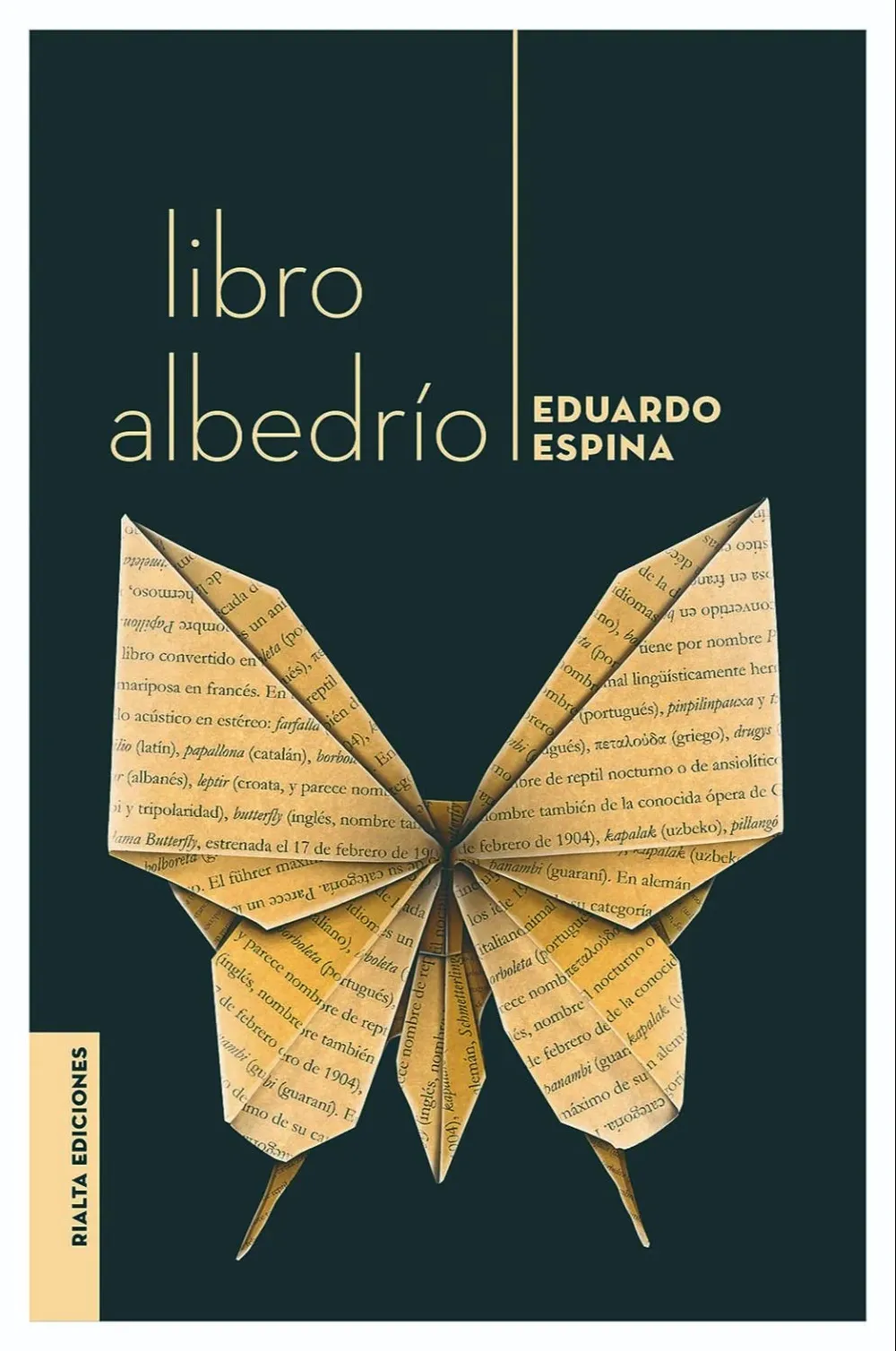 La portada de Libro albedrío, de Eduardo Espina