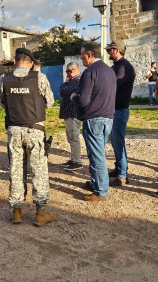 El ministro del Interior, Nicolás Martinelli, en el lugar del homicidio