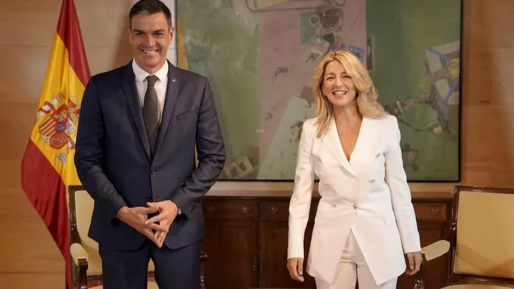 Pedro Sánchez arrancó su ronda de consultas con Yolanda Díaz, de Sumar.