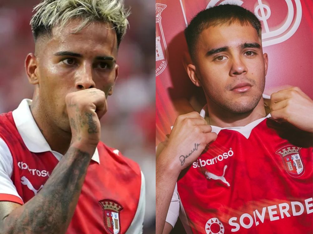 Rodrigo Zalazar y Mauro Zalazar, los hermanos con la camiseta del Sporting Braga