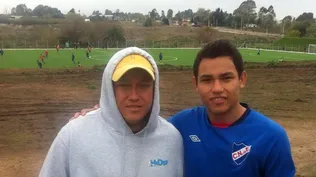 Limberg Gutiérrez y su hijo en Los Céspedes