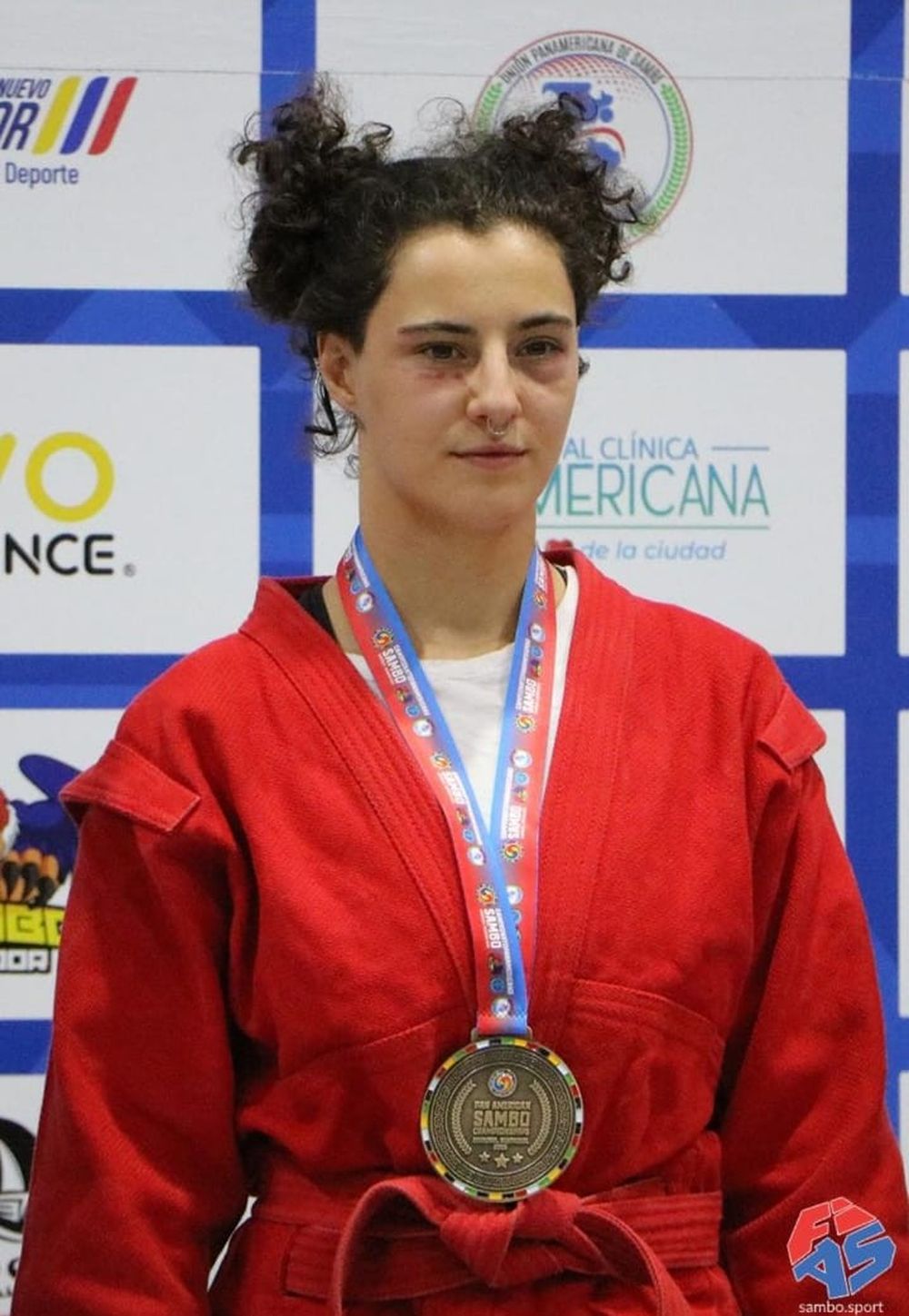 Martina Vázquez fue medalla de oro para Uruguay en el Panamericano de Sambo de Guayaquil 