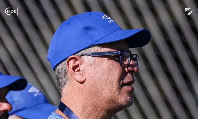 Álvaro Gutiérrez en su primera práctica en Nacional