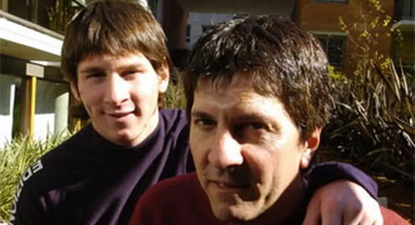 Lionel Messi junto a su padre, Jorge Messi