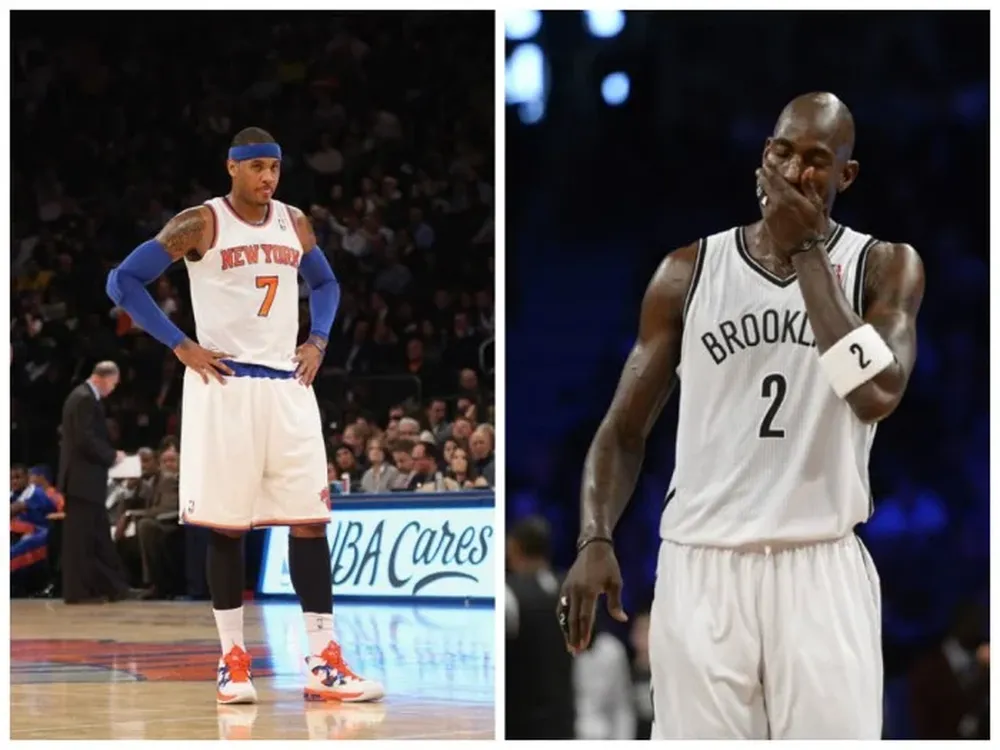 Carmelo Anthony y Kevin Garnett