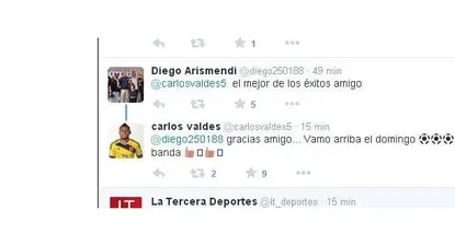 Arismendi y Valdés se saludan a la distancia