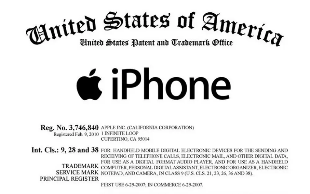 Patente de iPhone en Estados Unidos