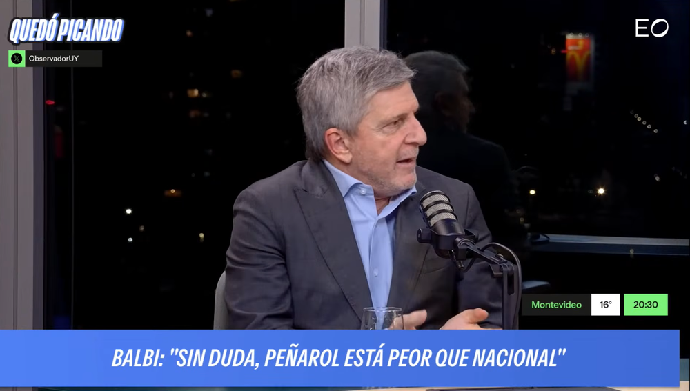 Alejandro Balbi, dirigente de Nacional, en Quedó Picando