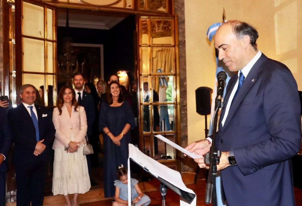 El embajador Wenceslao Bunge, en la celebración del 25 de Mayo.