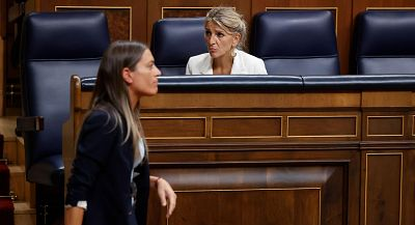 Miriam Nogueras, portavoz de Junts en el Congreso y Yolanda Díaz, vicepresidenta segunda.