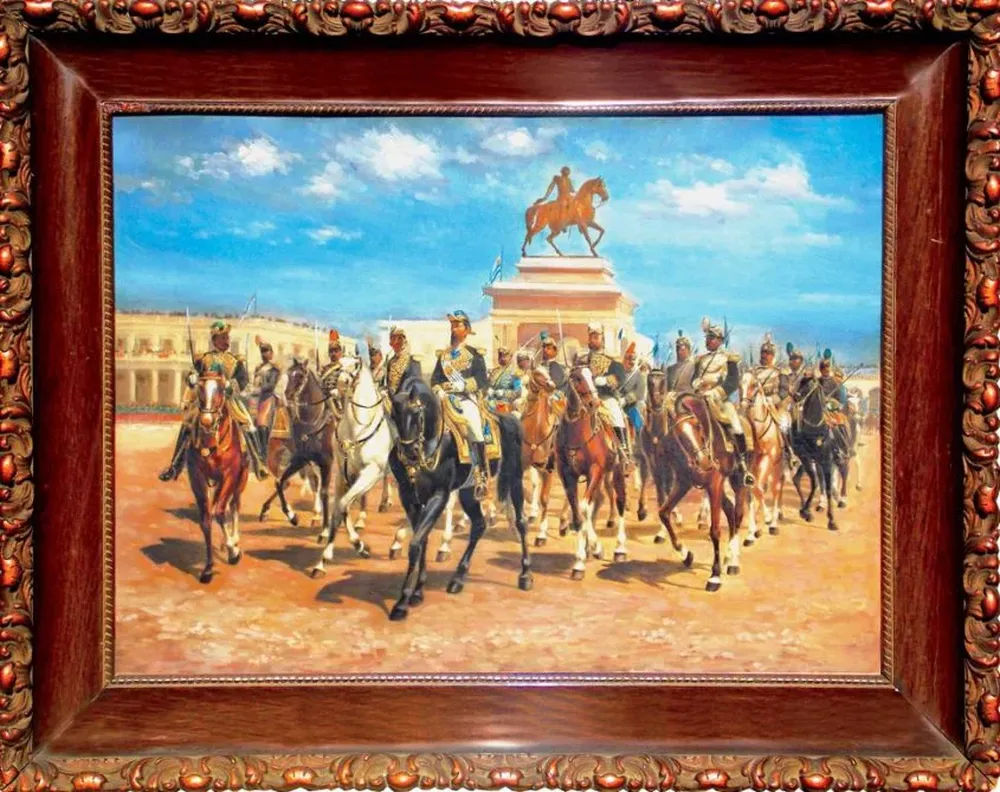 Cuadro del pintor Juan Manuel Blanes titulado La Revista de 1885