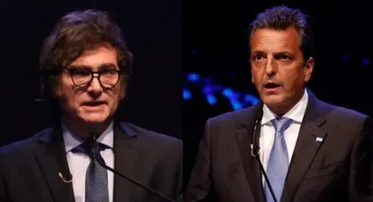 Javier Milei y Sergio Massa