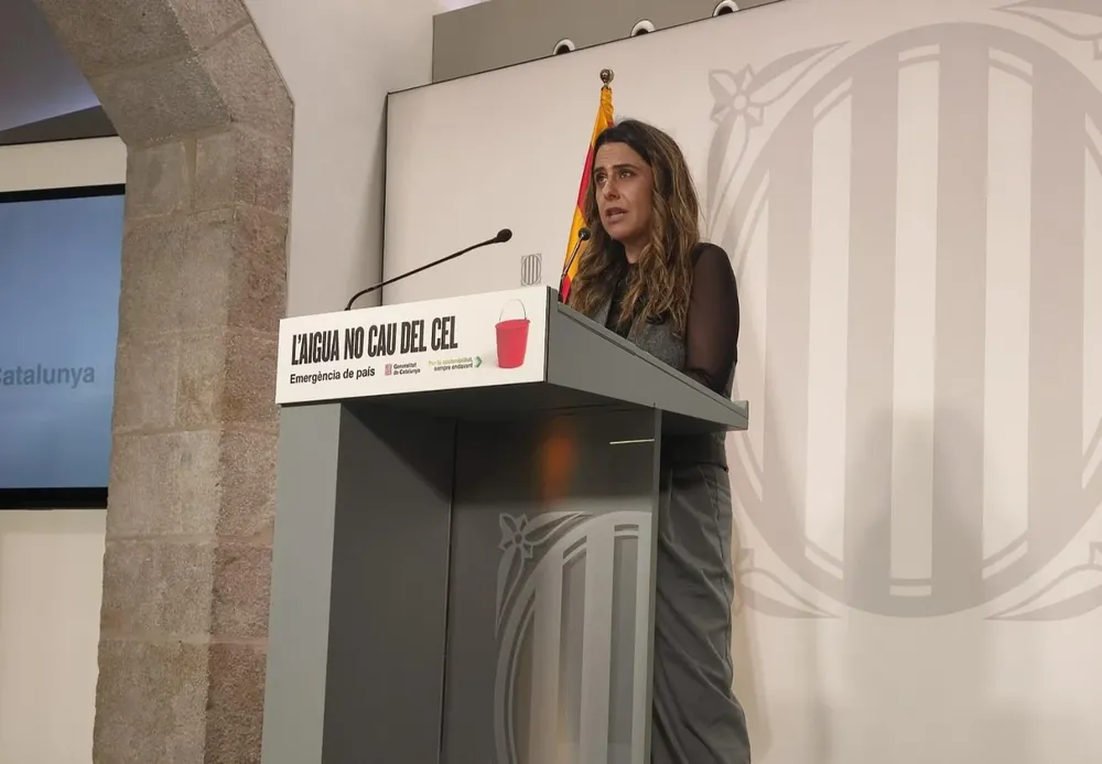 La portavoz del Govern, Patrícia Plaja, en rueda de prensa.