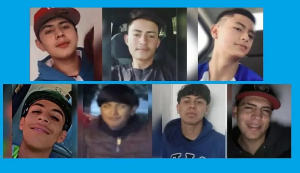 Los siete jóvenes a los que se buscaba desde hace tres días.