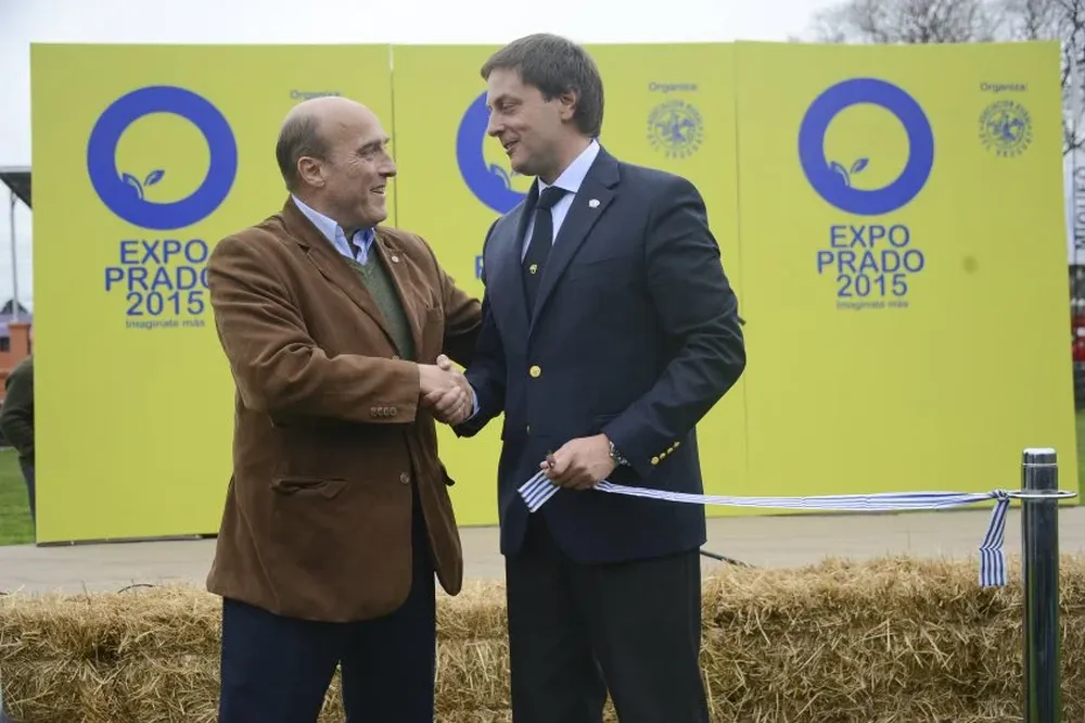 Daniel Martínez y Ricardo Reilly en en corte de cinta esta tarde en la Expo Prado