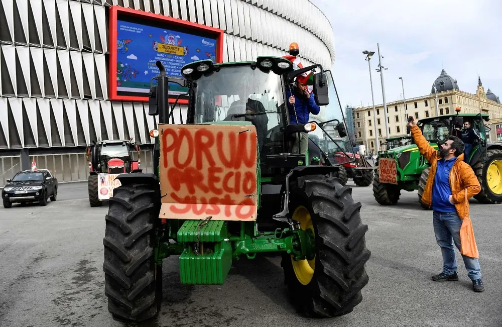 Protestas de agricultores en Madrid.